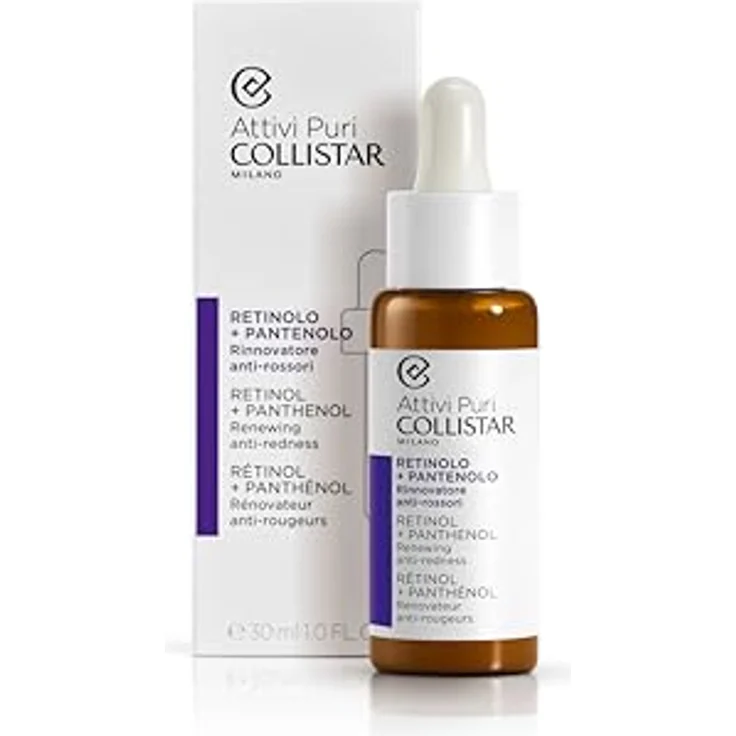 Collistar Attivi Puri Gocce Viso Retinolo+Pantenolo, Erneuerer gegen Rötungen, 30 ml, Reduziert feine Linien und Falten, Vereinheitlicht den Teint – Bild 1