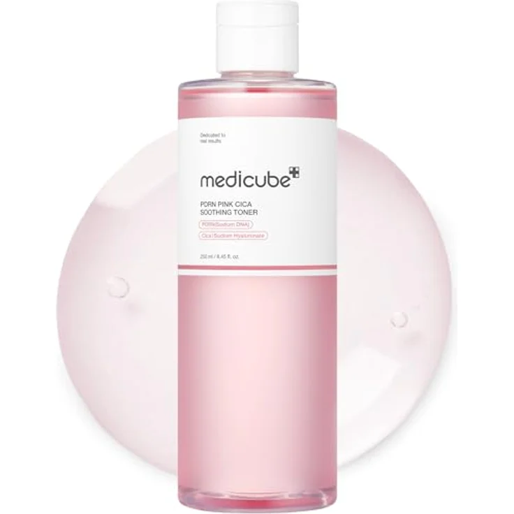 medicube - PDRN Pink Cica Soothing Toner, 250 ml - Beruhigend, regenerierend und feuchtigkeitsspendend – Bild 1