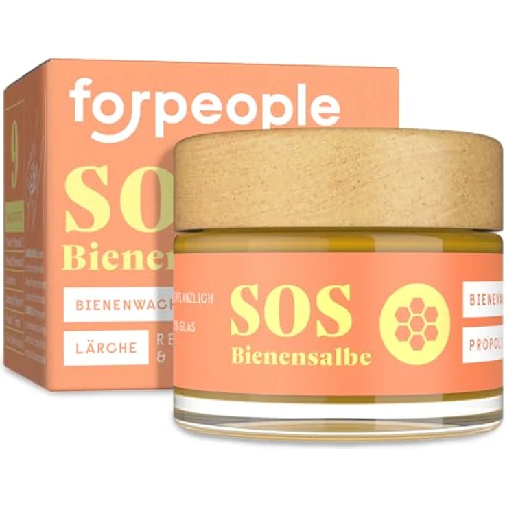 forpeople BIO Bienensalbe 50g, Hochdosierte Heilsalbe mit Propolis für Neurodermitis und Akne, Pflege für empfindliche Haut, mit Bio-Ölen und Bienenwachs – Bild 1