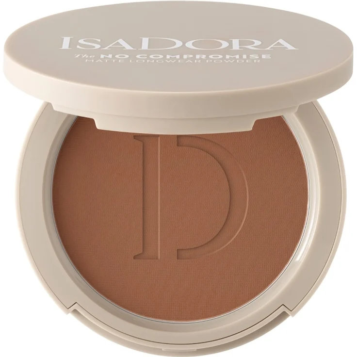 IsaDora The No Compromise Matte Longwear Powder, Puder mit Weichzeichner-Effekt, 7 g, Farbe 072 Neutral Deep