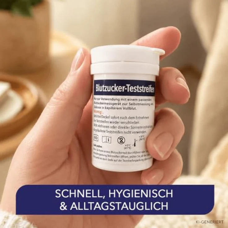 IEA Medical Blutzucker-Teststreifen für AC-309, 50-tlg., klinisch verifiziert, für Diabetes- und Glukoseüberwachung – Bild 3