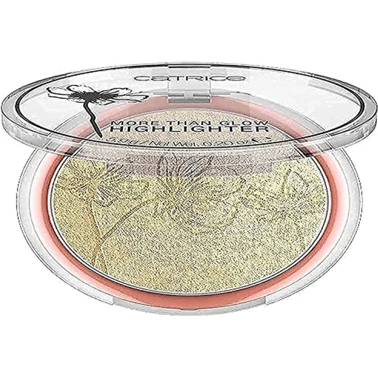Catrice More Than Glow Highlighter, Nr. 010 Ultimate Platinum Glaze, gold, intensiv, metallisch, schimmernd, vegan, Mikroplastik Partikel frei, Nanopartikel frei (5,9g)