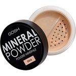 GOSH Mineral Powder, vegan I loses Fixierpuder mit Mineralien für alle Hauttypen I mattierend & langanhaltend für einen makellosen Teint I kein Maskeneffekt I mittel- bis hochdeckend I 004 Natural