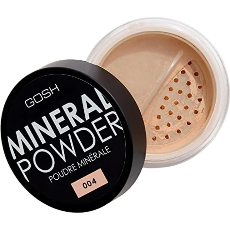 GOSH Mineral Powder, vegan I loses Fixierpuder mit Mineralien für alle Hauttypen I mattierend & langanhaltend für einen makellosen Teint I kein Maskeneffekt I mittel- bis hochdeckend I 004 Natural – Bild 1