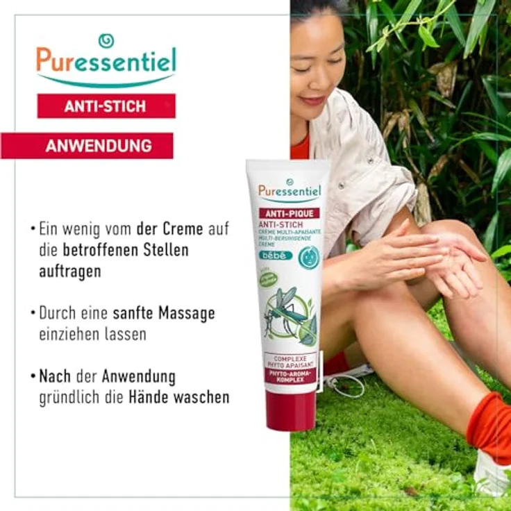 Puressentiel Anti-Stich Multi-Beruhigende Creme für Babys, 30 ml Tube, beruhigend und anti-reizend – Bild 5