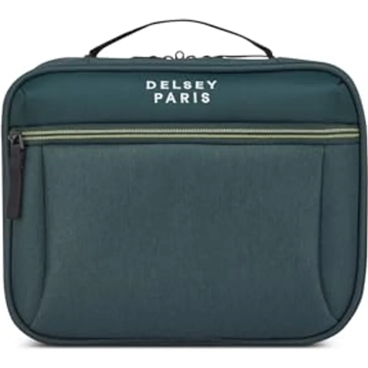 Delsey Paris Brochant 3 Kulturbeutel, 27 cm, grün, 100% Polyester, 14 cm x 21 cm