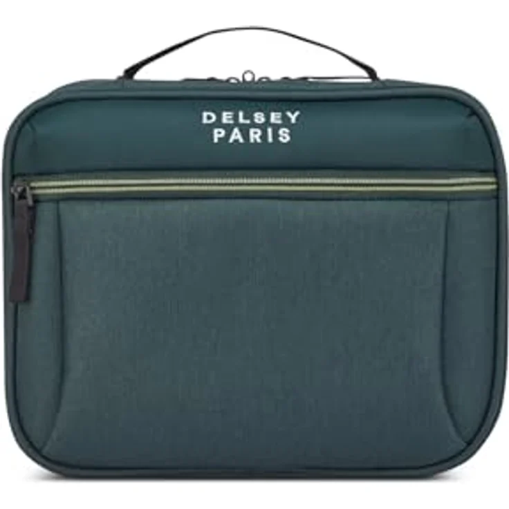 Delsey Paris Brochant 3 Kulturbeutel, 27 cm, grün, 100% Polyester, 14 cm x 21 cm – Bild 1