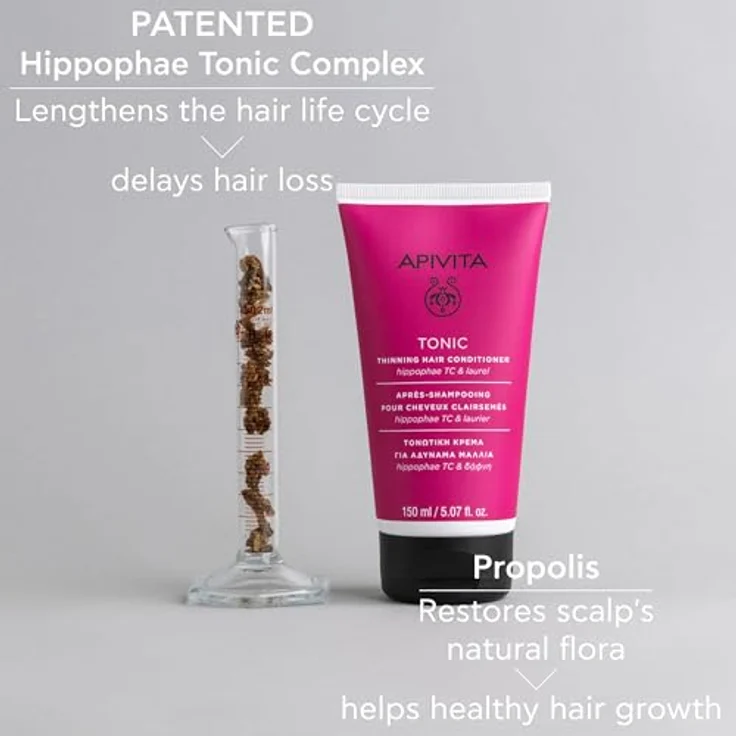 Apivita Tonic Thinning Hair Conditioner, Tönungs-Conditioner für feines und schütteres Haar, 150 ml – Bild 6