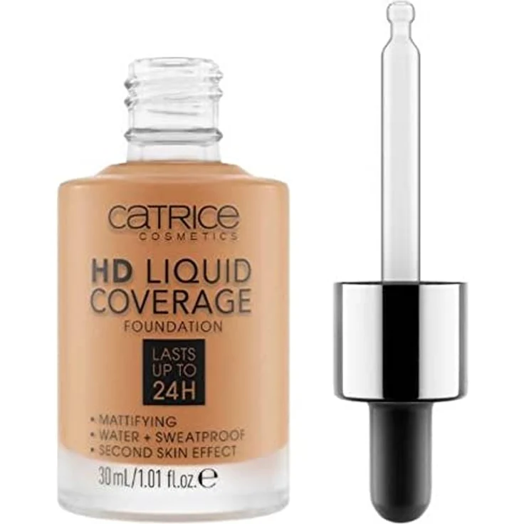 Catrice HD Liquid Coverage Foundation, Wasserfestes Liquid Make-up mit Pipette, 30ml, Nr. 065 Bronze Beige, hohe Deckkraft, mattierend, vegan, clean beauty – Bild 2