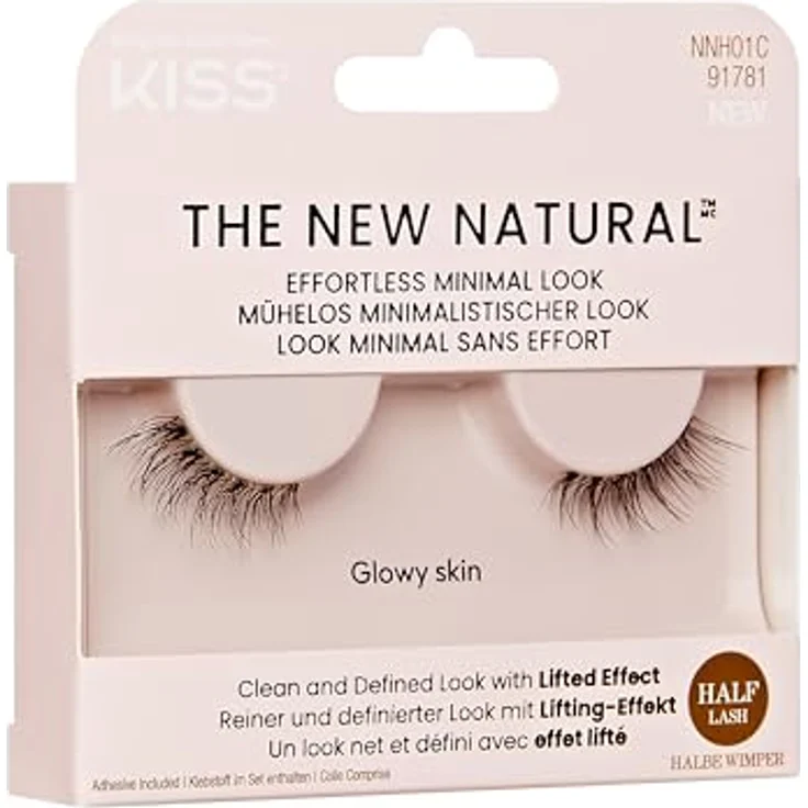 KISS The New Natural Effortless Minimal Look Künstliche Wimpern Glowy Skin 2 St. – Bild 2