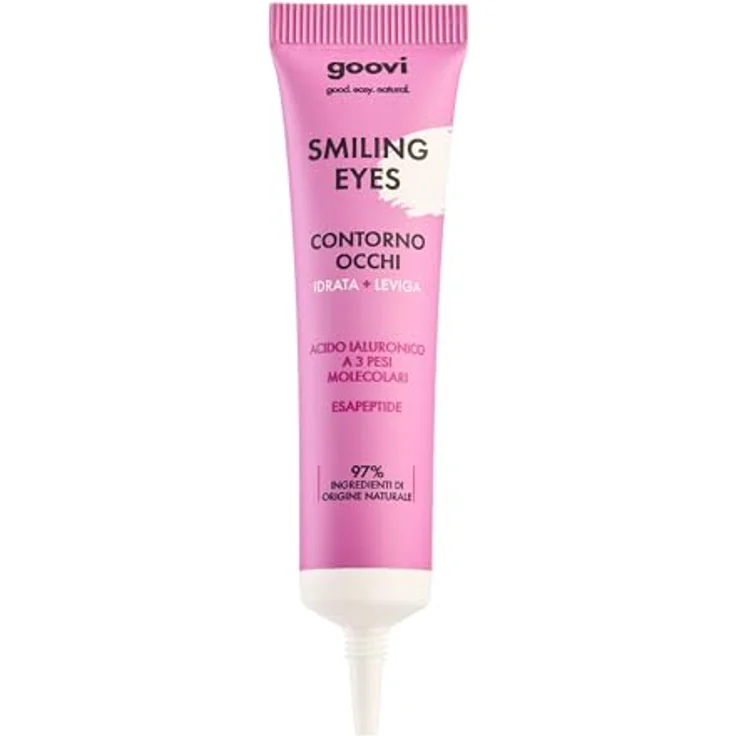 GOOVI Smiling Eyes Eye Cream, Augencreme mit Hyaluronsäure & Hexapeptid, glättend und feuchtigkeitsspendend, 15ml – Bild 3