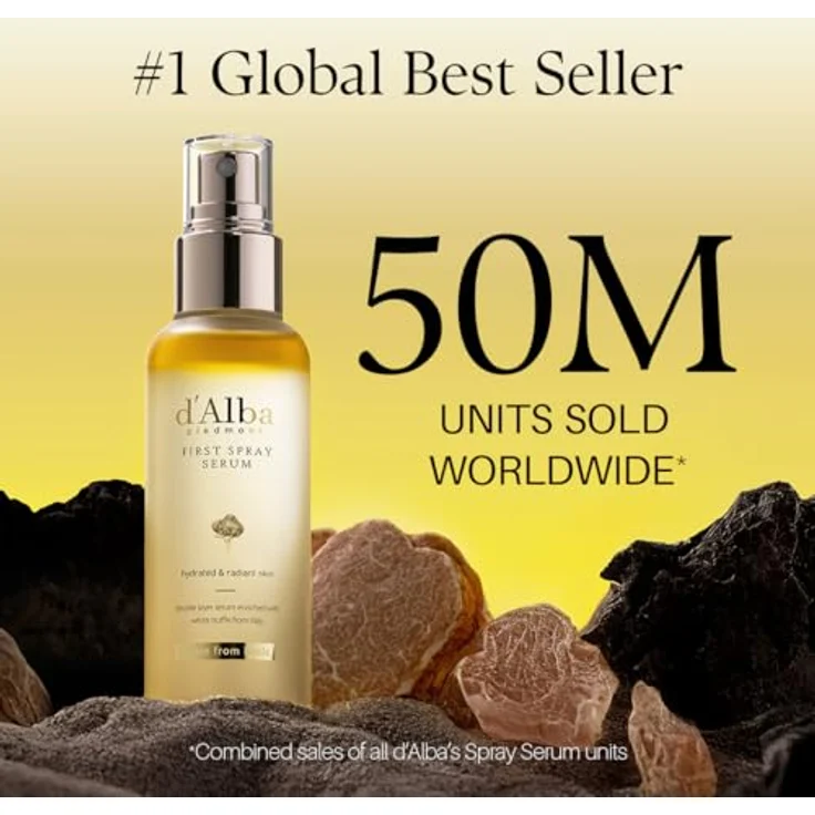 d'Alba White Truffle First Spray Serum, Gesichtsserum mit feuchtigkeitsspendendem Trüffelextrakt, 50 ml – Bild 2