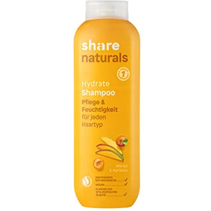 share naturals Shampoo Hydrate 250 ml – Haarshampoo spendet ein Hygieneprodukt an einen Menschen in Not – vegane Naturkosmetik ohne Silikone, 291.0 grams