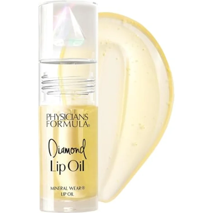 Physicians Formula Mineral Wear® Diamond Lip Oil, Lippenöl für Damen, feuchtigkeitsspendend, Farbton Yellow Diamond, 4.6 ml – Bild 1