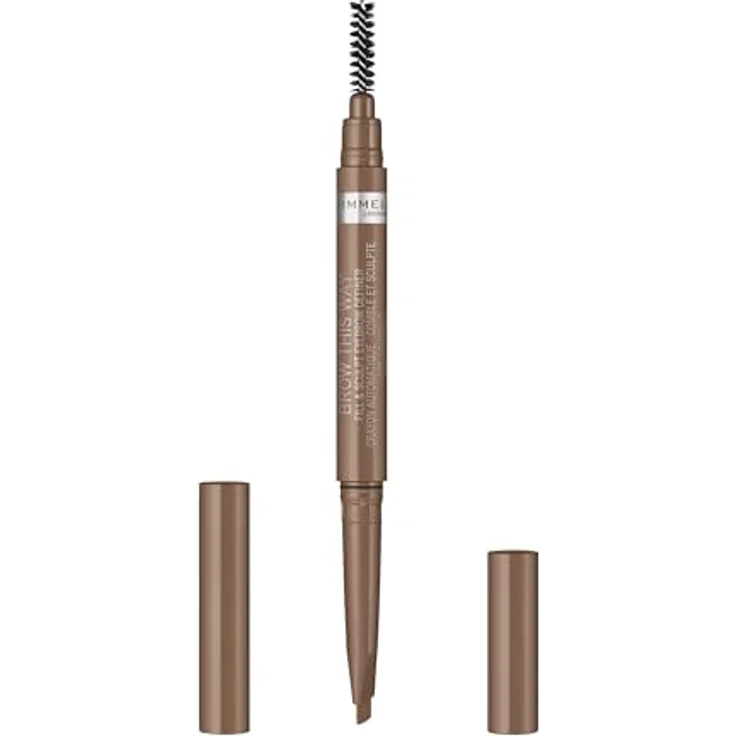 Rimmel Brow This Way Augenbrauenstift, 2 in 1 Bürste, Farbton 001 Blonde, 0,25 g, vegan, Langzeiteffekt, volle Form und Volumen – Bild 2