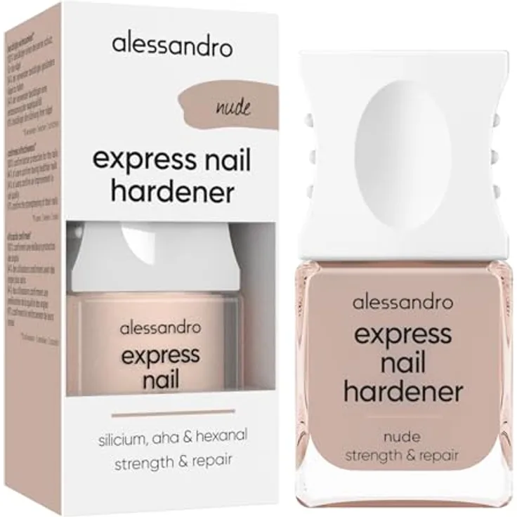Alessandro Express Nail Hardener, Nagelhärter für Damen mit Eisen- und Calciumkomplex, 10 ml - auch in "Golden Shine" und "Nude" erhältlich