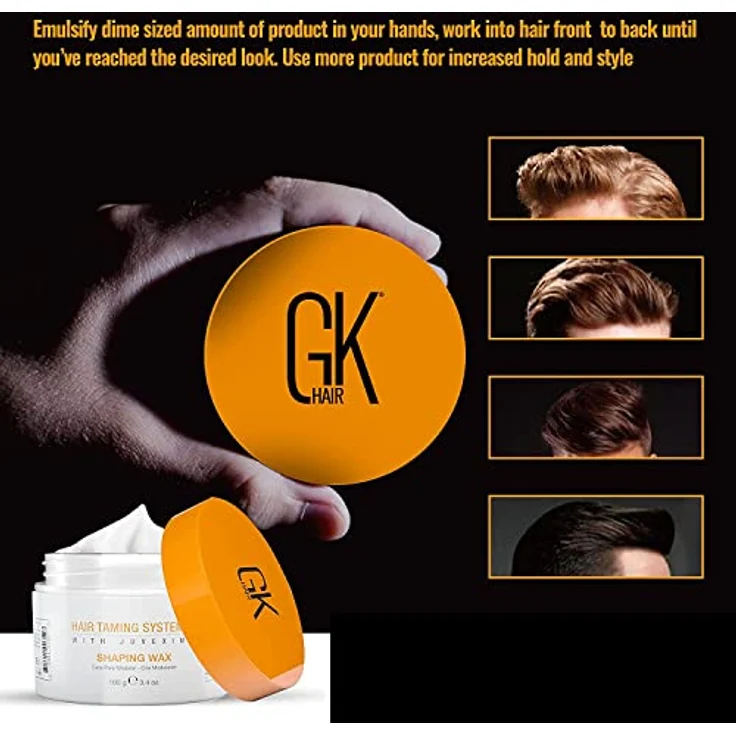 GK Hair Shaping Wax, Haarwachs für Volumen und Glanz, starker Halt für alle Haartypen, 100 ml – Bild 2