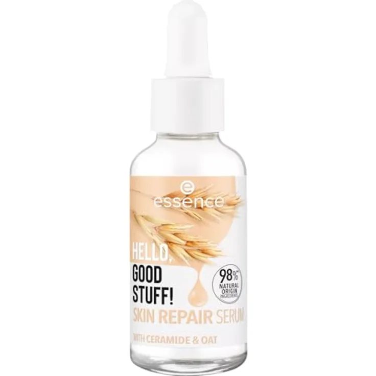 essence cosmetics HELLO, GOOD STUFF! SKIN REPAIR SERUM, Gesichtsserum, Weiss, pflegend, reparierend, transluzent, vegan, ölfrei, ohne Parabene, ohne Mikroplastikpartikel, 1er Pack (30ml)