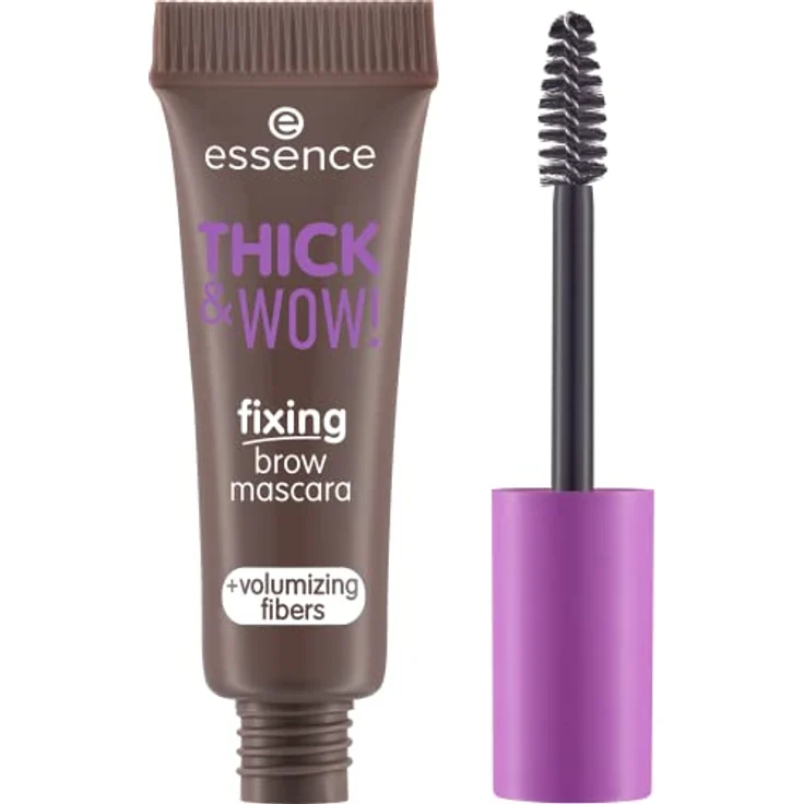essence THICK & WOW! fixing brow mascara, Augenbrauengel, Nr. 02, Braun, volumengebend, fixierend, vegan, ohne Mikroplastikpartikel, Nanopartikel frei, ohne Parfüm, 1er Pack (6ml) – Bild 1