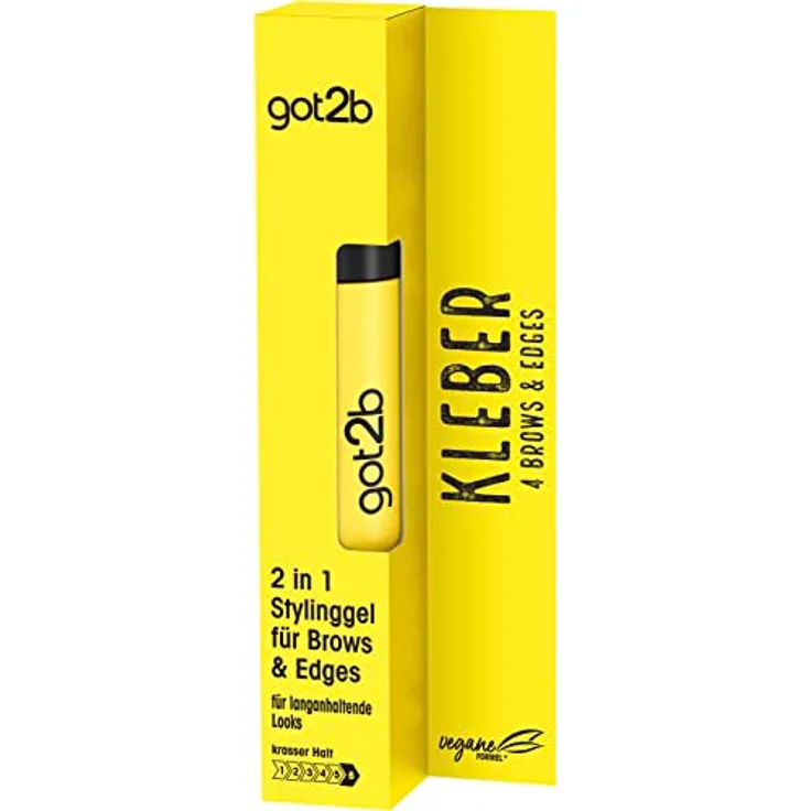 GOT2B Kleber 4 Brows & Edges (16 ml), 2in1 Brow Gel & Haar Mascara, mit praktischer, zweiseitiger Eyebrow Brush zum Stylen und Babyhaare Fixieren, vegane Formel – Bild 2