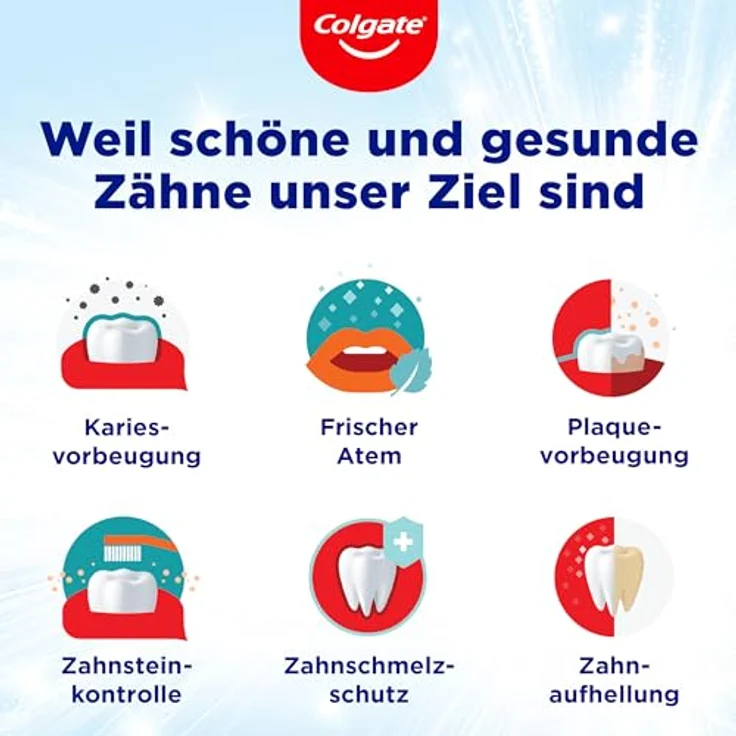 Colgate Total Original 75 ml, antibakterielle Zahnpflege, für empfindliche Zähne – Bild 4