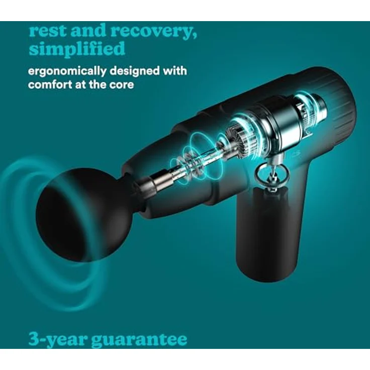 Homedics PGM-45BK NOVO Mini Massage Gun, Massagepistole mit 6 Stufen und 60 Minuten Laufzeit, schwarz – Bild 2