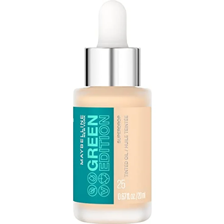 Maybelline Superdrop Tinted Dry Oil Foundation, 20 ml, aufbaubare Deckkraft, natürliche Pflegeformel, Farbe Nr. 25 - Beige – Bild 2