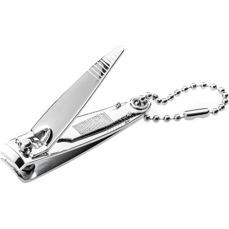 remos professional body care REMOS Nagelknipser mit Kette und integrierter Feile, gehärteter Stahl, 5,5 cm, ideal für unterwegs – Bild 1