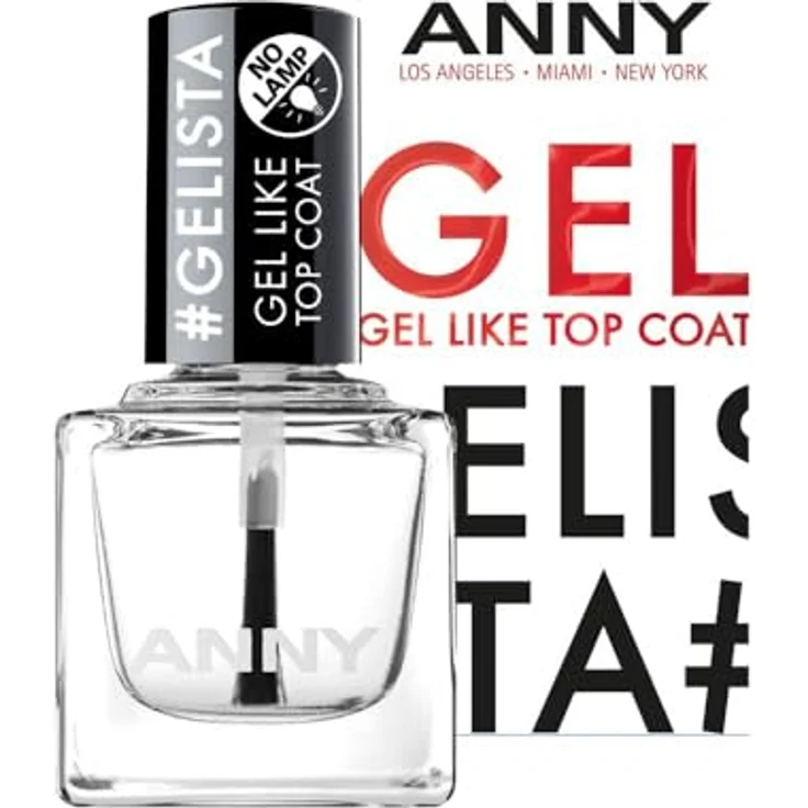 ANNY Gelista Gel Like Top Coat, Top Coat mit Gel-Look, langanhaltend und schnelltrocknend, 15 ml – Bild 2