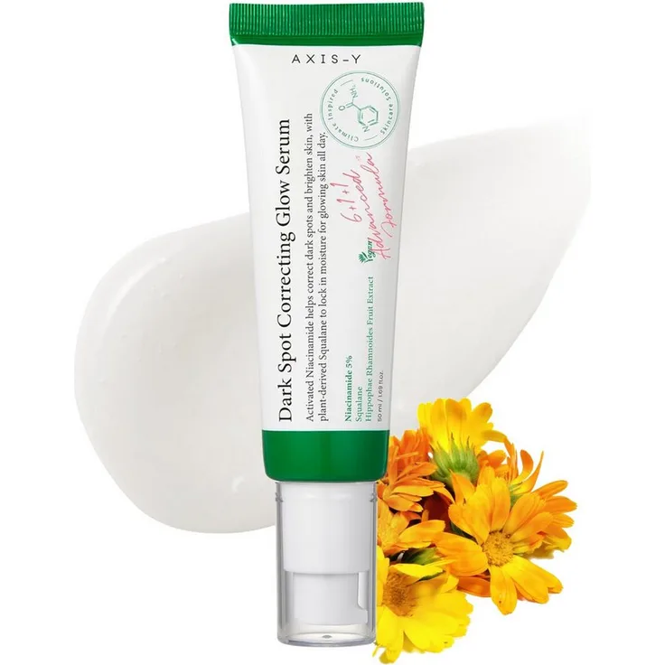 AXIS-Y Dark Spot Correcting Glow Serum, 50 ml, Anti-Falten, 5 % Niacinamide zur Minderung dunkler Flecken und intensivem Feuchtigkeitsschutz