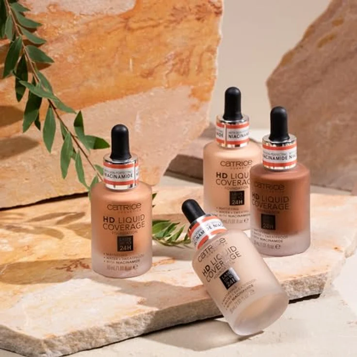 Catrice HD Liquid Coverage Foundation Nr. 082 Nude, langanhaltend, mattierend, matt, vegan, ölfrei, wasserfest, 30ml – Bild 2