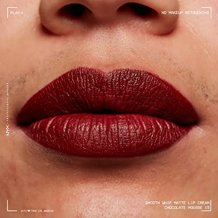 NYX Professional Makeup Smooth Whip Matte Lip Cream, seidiger Lippenstift mit glättender Wirkung, Farbton 15 Chocolate Mousse, 4 ml – Bild 7