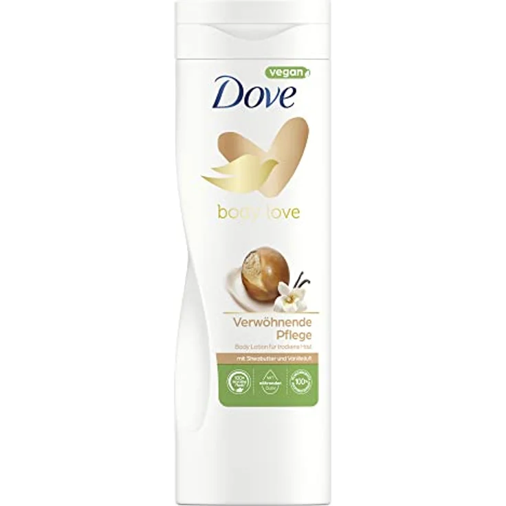 Dove Body Love Body Lotion Verwöhnende Pflege Körperlotion für trockene Haut mit Sheabutter und Vanilleduft 400 ml 1 Stück – Bild 1