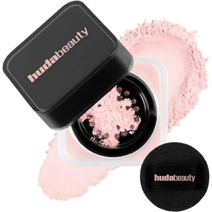Huda Baby Bake Mini Easy Bake Loose Powder, Fixierpuder in Cherry Blossom für professionelles, langanhaltendes Finish, 6 g