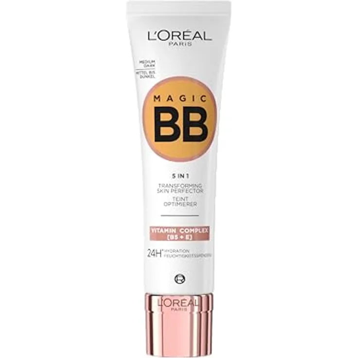 L'Oréal Paris BB Crème C'est Magic Teint-Perfector 5-in-1 feuchtigkeitsspendende Tönung 24 Stunden LSF 11, Medium Dark (05) 30ml