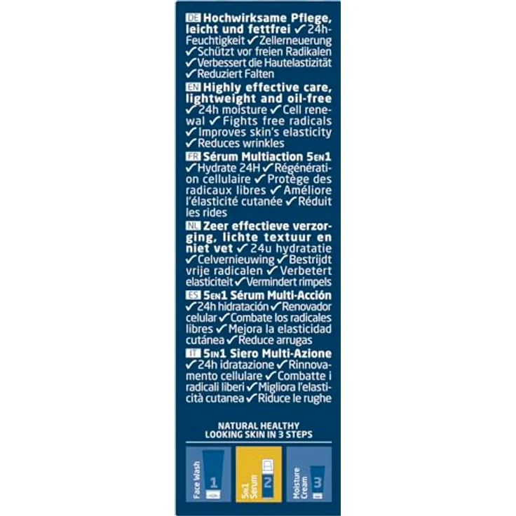 WELEDA Bio FOR MEN 5in1 Multi Action Serum - Naturkosmetik Anti Aging Männer Gesichtspflege Konzentrat mit Aloe Vera & Granatapfelsaft (vegan / 30ml) – Bild 3