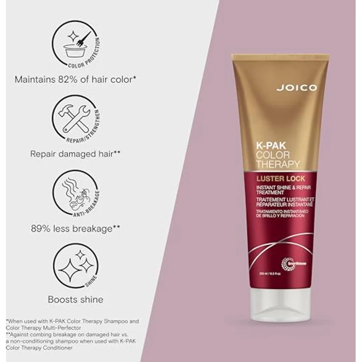 Joico K-PAK Color Therapy Luster Lock Haarconditioner, 250 ml Flasche, für gefärbtes Haar – Bild 3