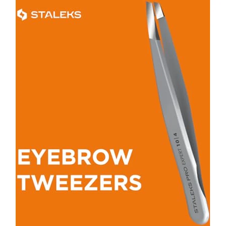 STALEKS PRO Augenbrauentweezer Expert 10 Type 4, Edelstahl, Silber, präzise Pinzette mit sicherem Halt, 4 mm Arbeitsbreite – Bild 4