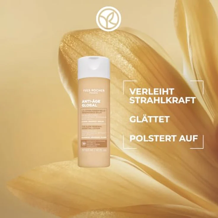 Yves Rocher Anti-Age Global Essential-Lotion, regenerierende Feuchtigkeitscreme mit Perlmuttschimmer, 122 ml – Bild 2
