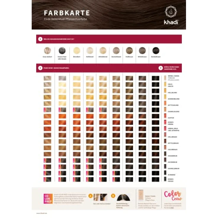 khadi COLOR PREP Pflanzenhaarfarbe, Haarfarbe zur Vorpigmentierung für ein intensives Farbergebnis & Vorbereitung auf die natürliche Färbung, Naturhaarfarbe 100% pflanzlich & vegan, Naturkosmetik 100g – Bild 4