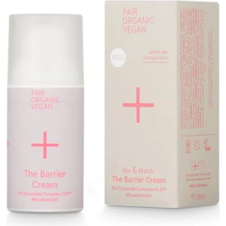 i+m Naturkosmetik Barrier Cream 30ml · Repair Creme mit 5% Ceramid-Komplex · Beruhigende & schützende BIO Feuchtigkeitscreme für trockene & gereizte Haut im Gesicht · Vegan, Naturkosmetik – Bild 2