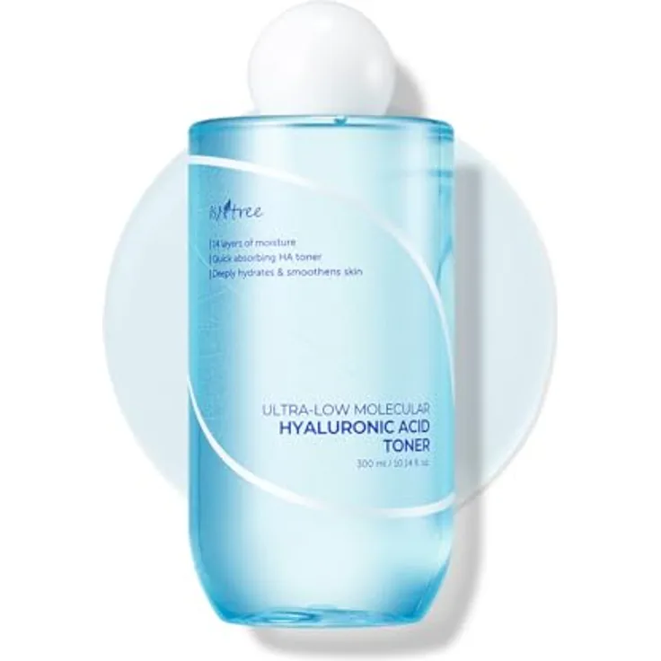 ISNTREE Ultra-Low Molecular Hyaluronic Acid Toner, Gesichtswasser mit feuchtigkeitsspendender Wirkung, 300 ml