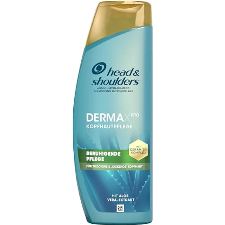 Head & Shoulders DermaXPro Beruhigende Pflege Anti-Schuppen-Shampoo 400ml, Aloe Vera-Extrakt & Ceramide-Komplex, Beruhigt Trockene, Juckende Kopfhaut