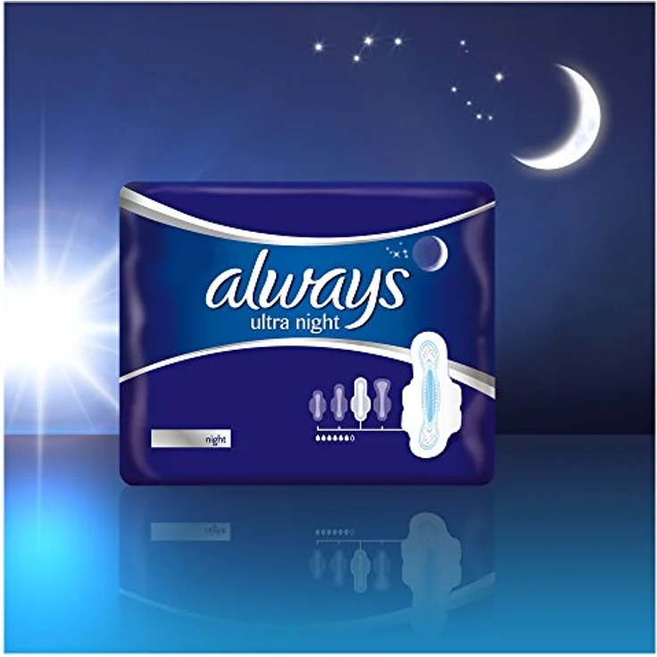 Always Ultra Night Damenbinden Gr.3 mit Flügel mit InstantDry-System SecureGuard-Konturen für zusätzliche Sicherheit geruchsneutralisierende Technologie 10 Stück – Bild 5