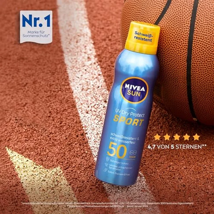 NIVEA SUN UV Dry Protect Sport SPF 50 Sonnenspray 200 ml – Bild 3
