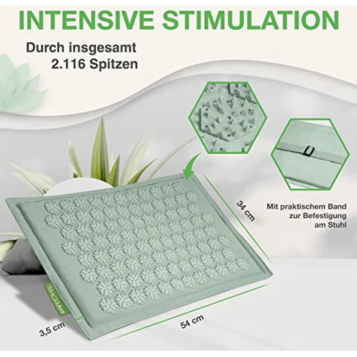 BACKLAxx® Akupressurmatte Fußmatte, Akupressur Fußmatte 54 x 34 x 2 cm, Insgesamt 2.116 Spitzen – Bild 3