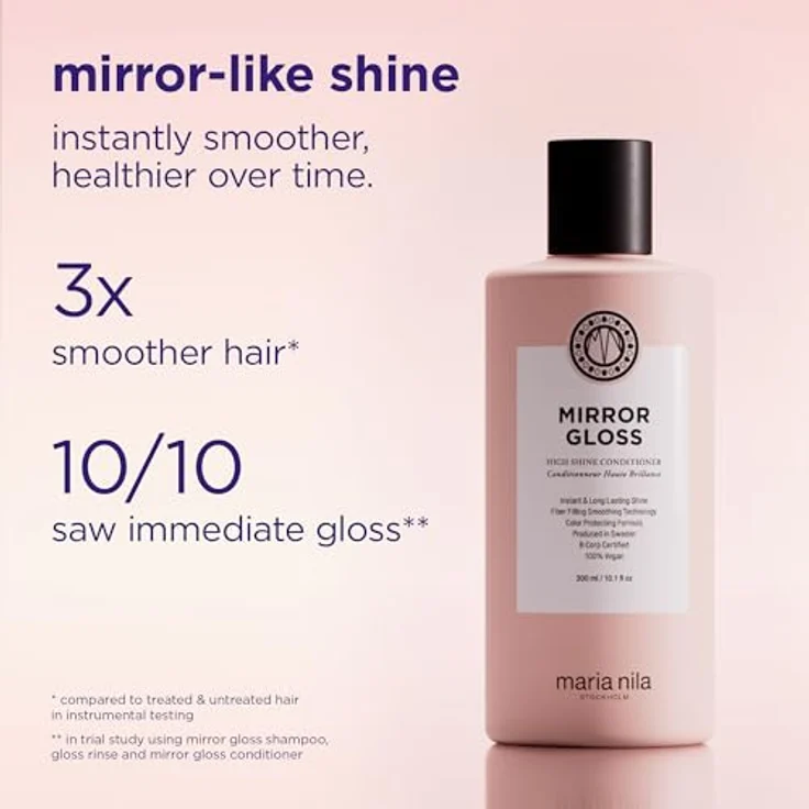 Maria Nila Mirror Gloss High Shine Conditioner, 300 ml, glänzendes Finish mit Chia-Peptiden und Quinoa-Oligopeptiden – Bild 5