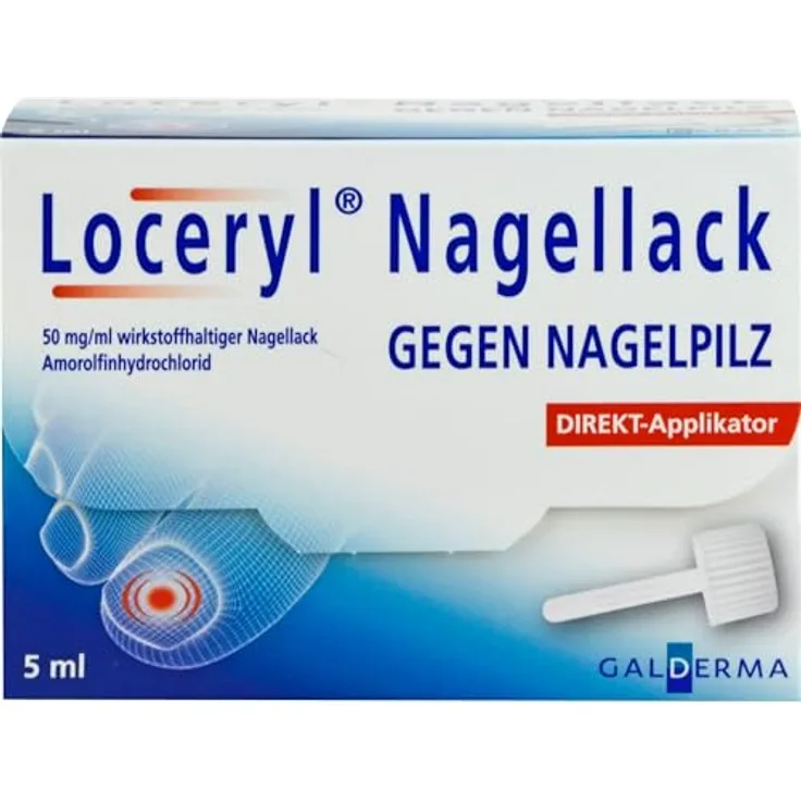 Loceryl Emra Nagellack gegen Nagelpilz, 5 ml Amorolfin Direkt-Applikator, apothekenpflichtiges Arzneimittel