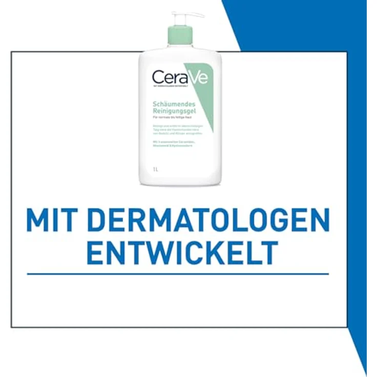 Cerave FOAMING CLEANSER for normal to oily skin 1000 ml mit tiefenreinigender Wirkung für alle Hauttypen – Bild 4