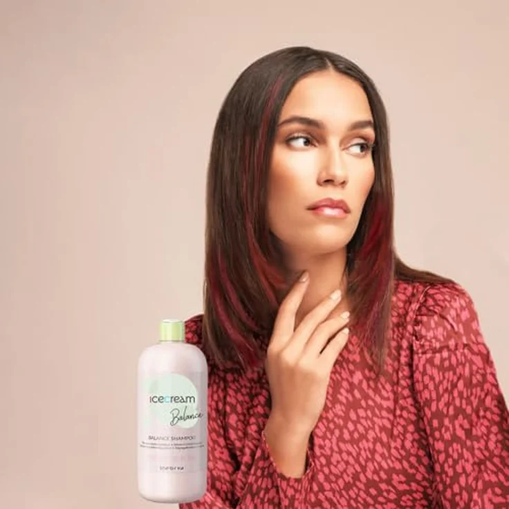 Inebrya Ice Cream Balance Shampoo seboregolatore 1000 ml - Langlebiges Shampoo für flexibles Haarstyling – Bild 4
